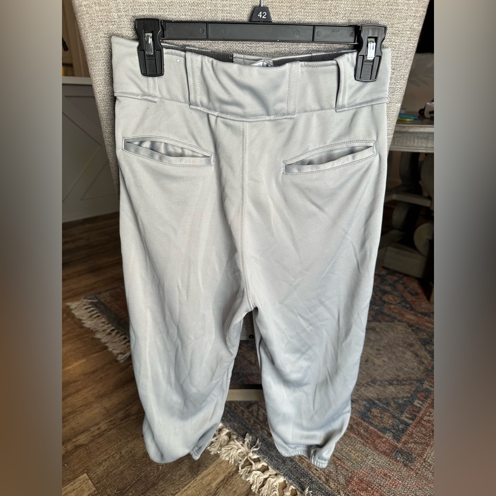 Rawlings Knicker Baseball Pants Gray with Royal Blue Stripe Men's Sz S - Picture 2 of 3